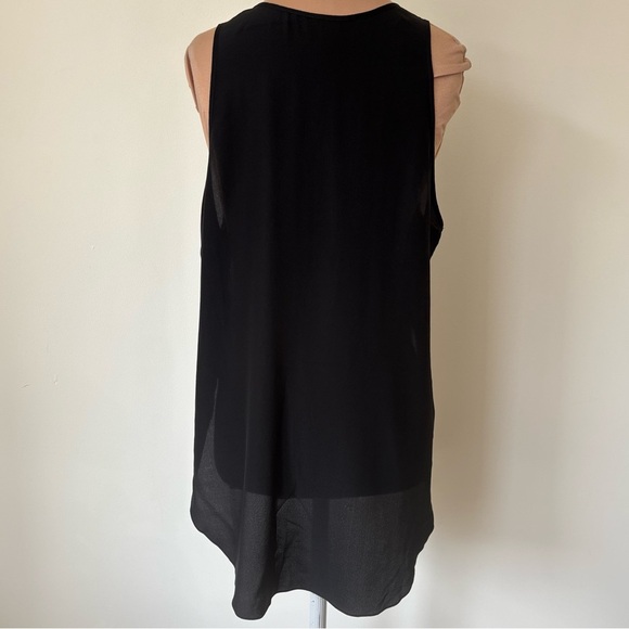 3.1 Phillip Lim Black White Striped Keyhole Silk Sleeveless Tank Blouse Size 2 - Picture 3 of 8